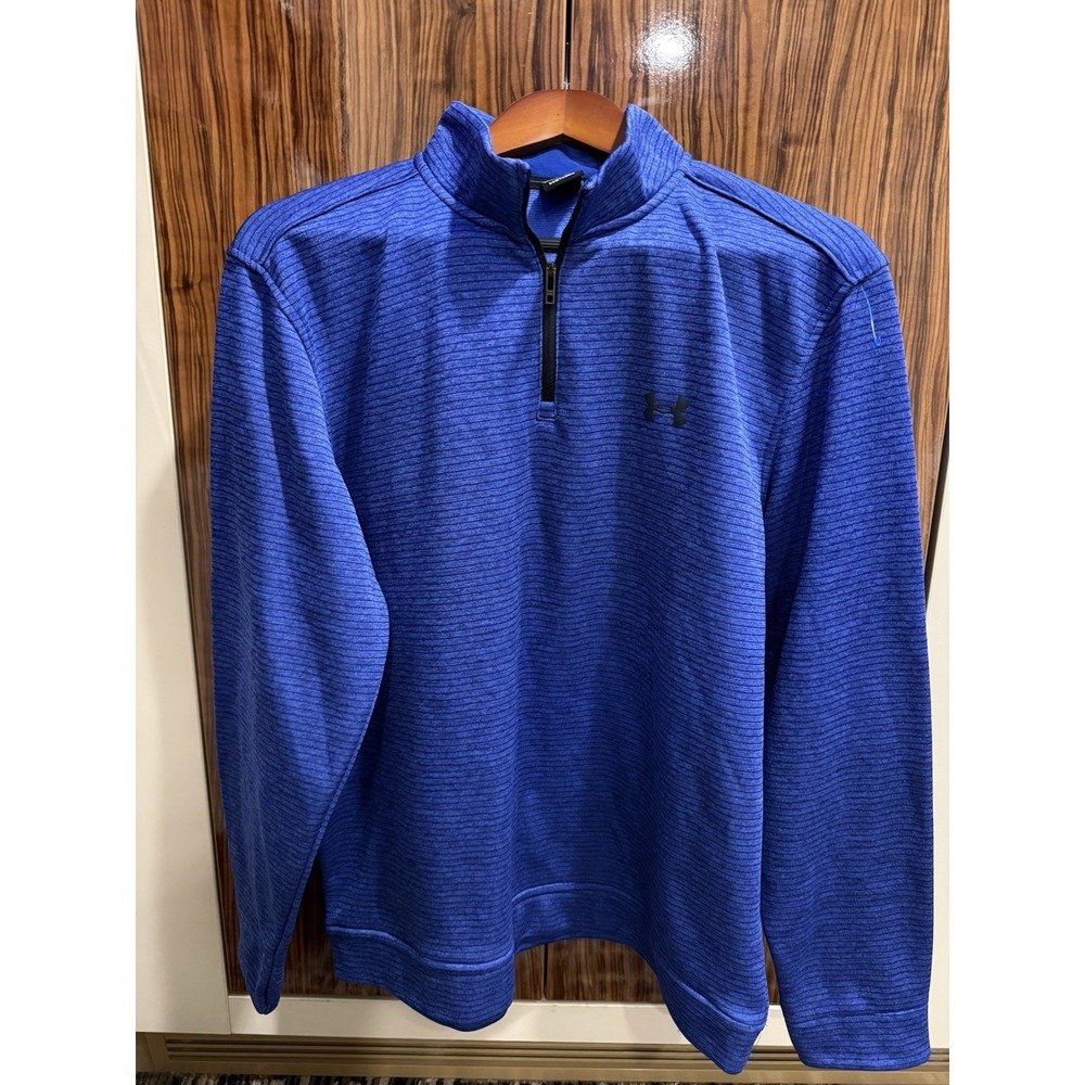 Under Armour Golf Storm Jacket Mens XL Blue Half Zip Pullover Activewear